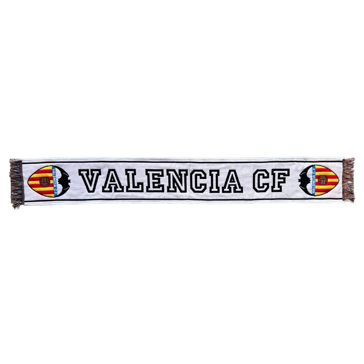 Valencia C.F. Bufanda Blanca Letras Retro