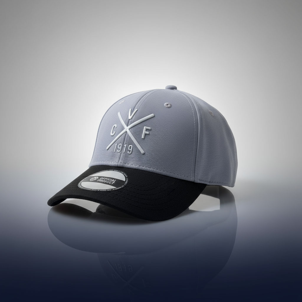Valencia C.F. gorra gris cruz